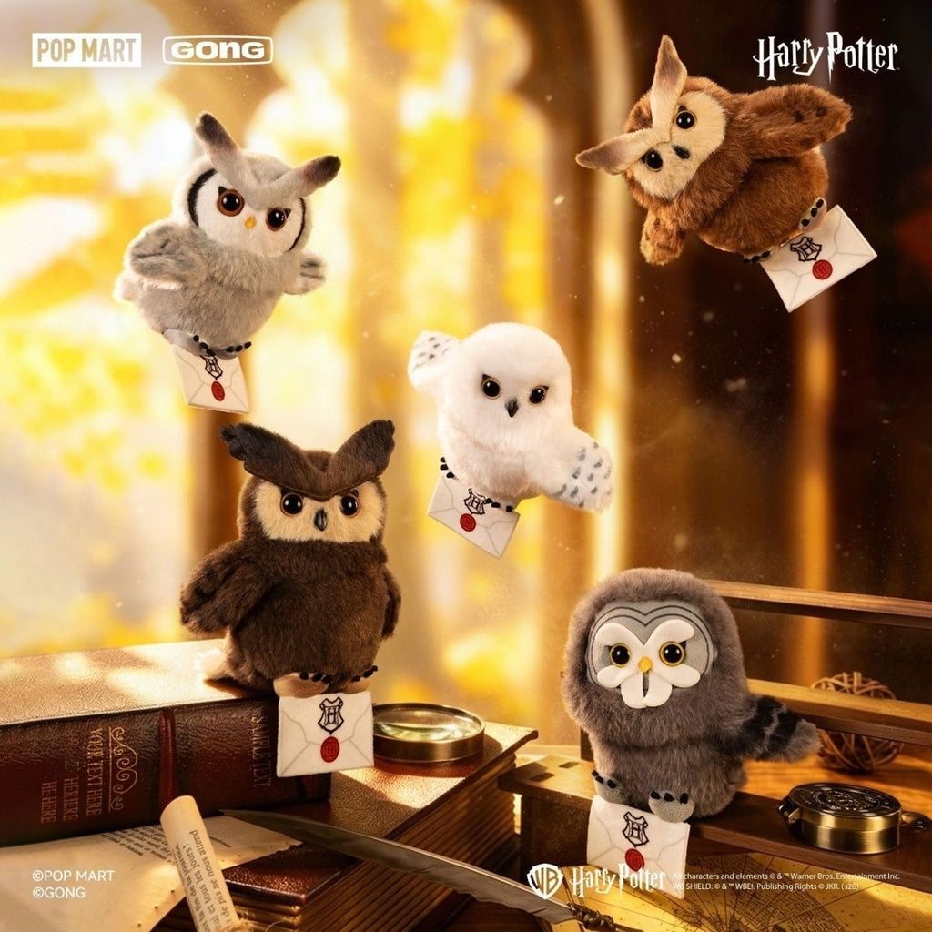 POP MART Harry Potter Owl Plush Keychain Series Blind Box – Collectible Plush Keychain Figures