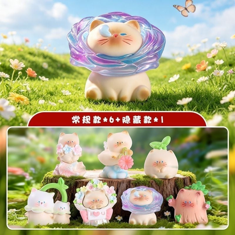 Wanwu Xinsheng Little Meow Blind Box Series – 6 Collectible Cat Figurines