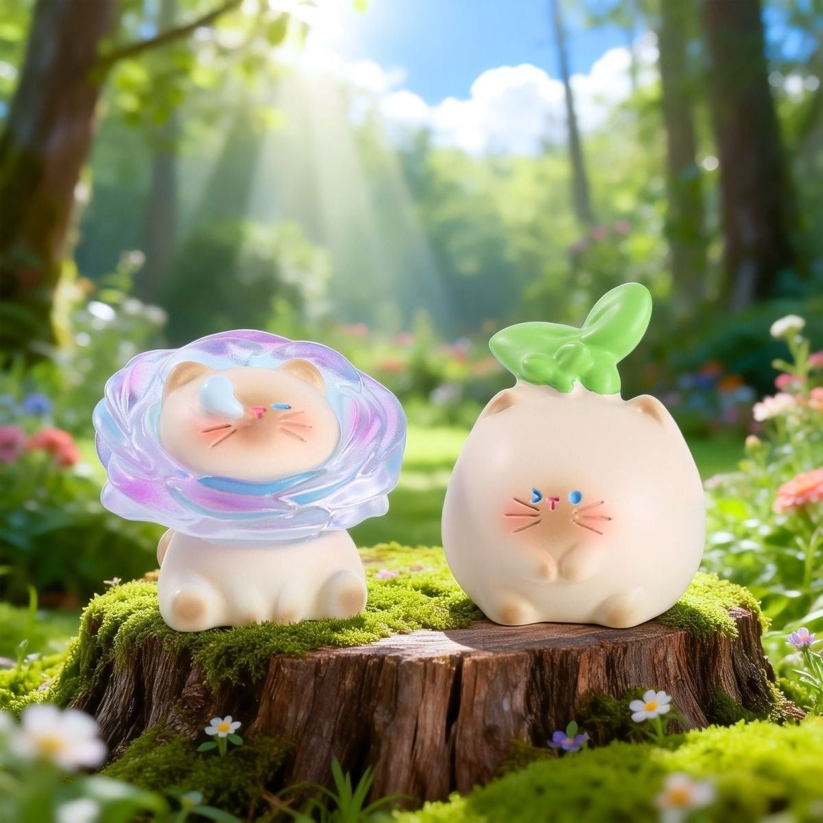Wanwu Xinsheng Little Meow Blind Box Series – 6 Collectible Cat Figurines