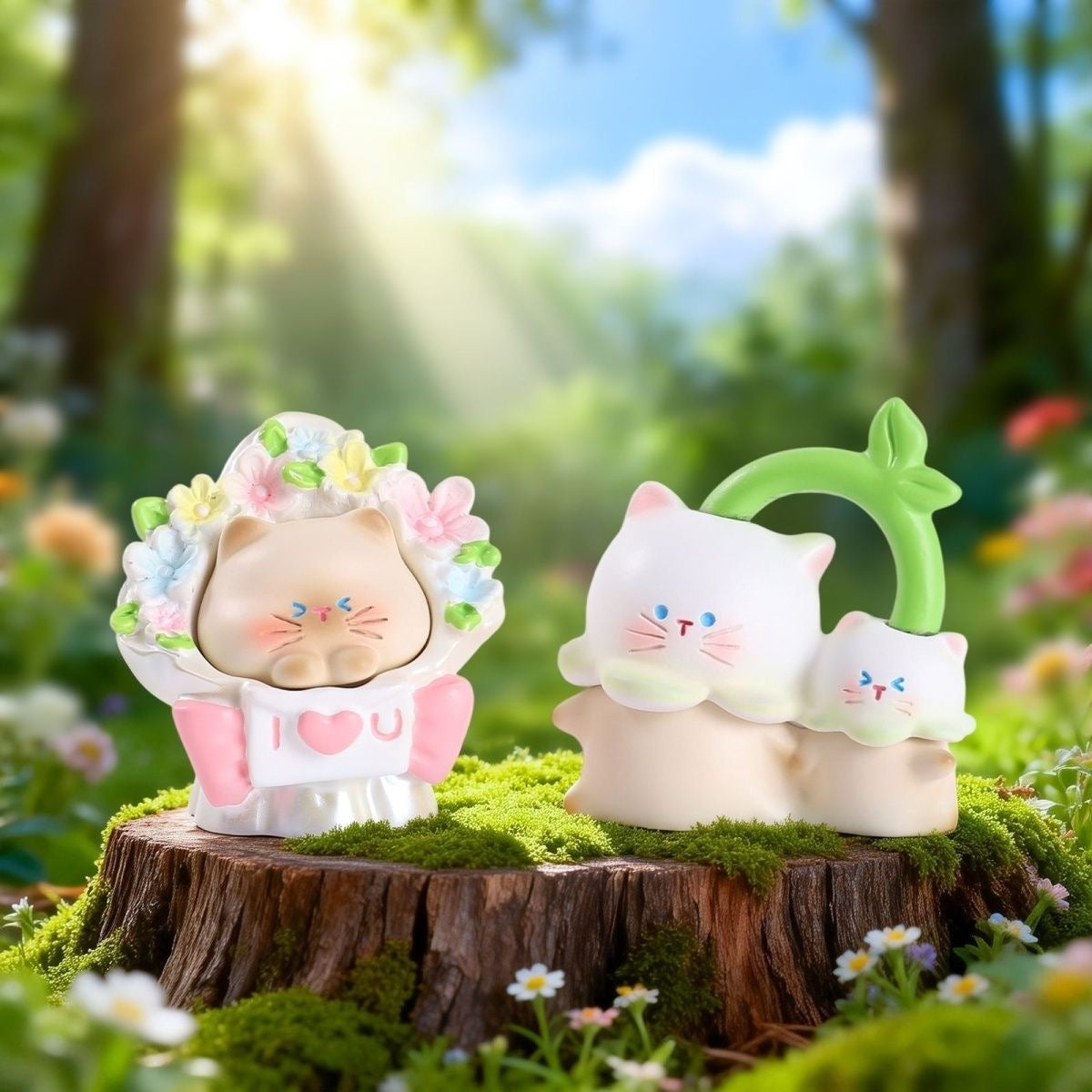 Wanwu Xinsheng Little Meow Blind Box Series – 6 Collectible Cat Figurines