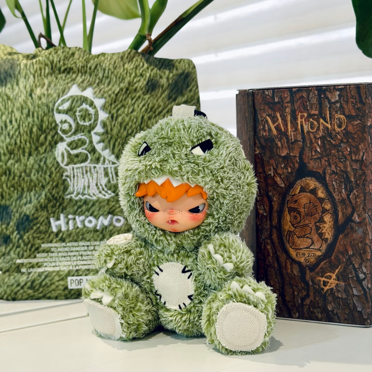POP MART Hirono "Sleeping Dino" Plush Doll Pendant