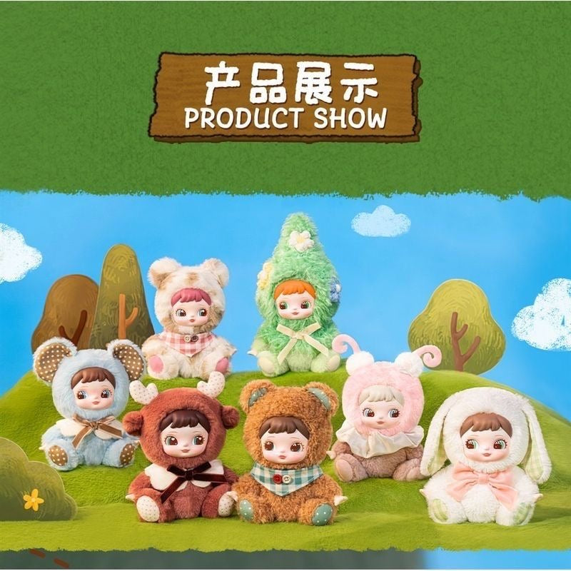 Rolife Charline Forest Hide-and-Seek Series Plush Blind Box – 6 Regular + 1 Hidden Edition Collectible Plush Keychains