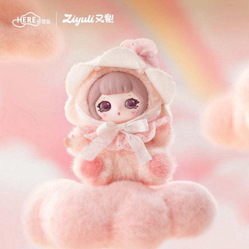 HERE Qimengdao Ziyuli Hug Cloud Dreamland Series Blind Box – 6 Regular + 1 Hidden Edition Collectible Figures