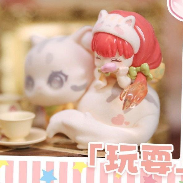 Mao Ni Zai Zai "Little Cat Keeps You Company" Series Blind Box – 6 Regular + 1 Hidden Edition Collectible Figures