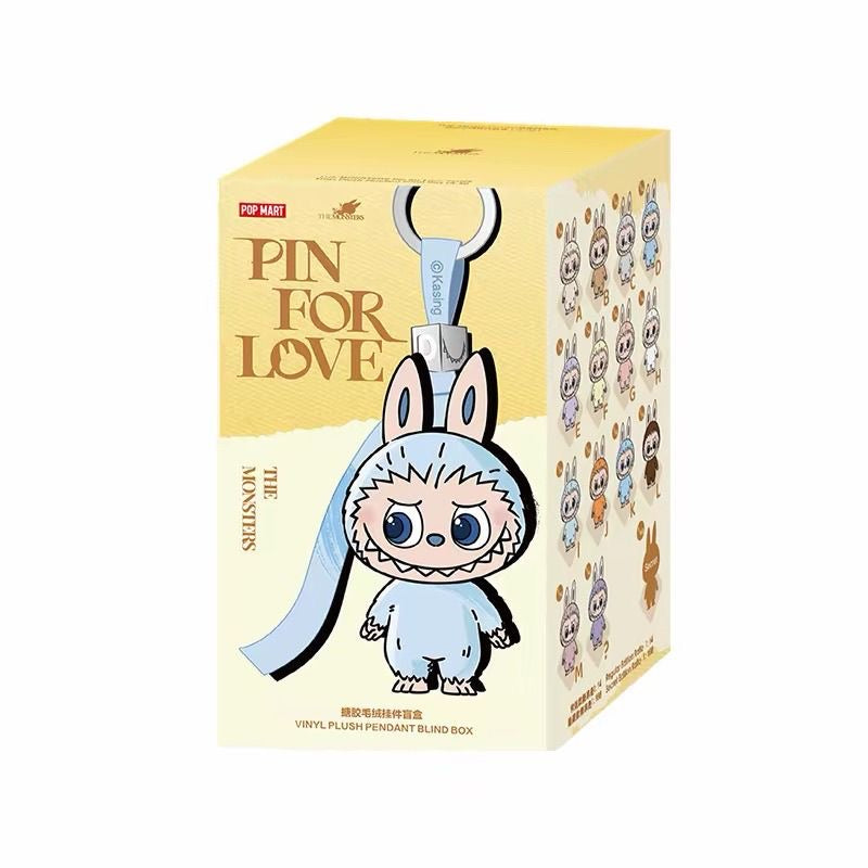 POP MART THE MONSTERS "Pin for Love" Series – Letter Pendant & Vinyl Plush Pendant Blind Box