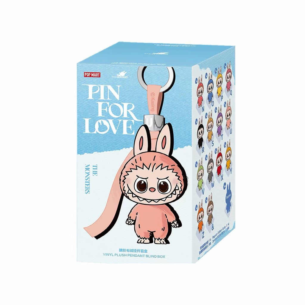 POP MART THE MONSTERS "Pin for Love" Series – Letter Pendant & Vinyl Plush Pendant Blind Box