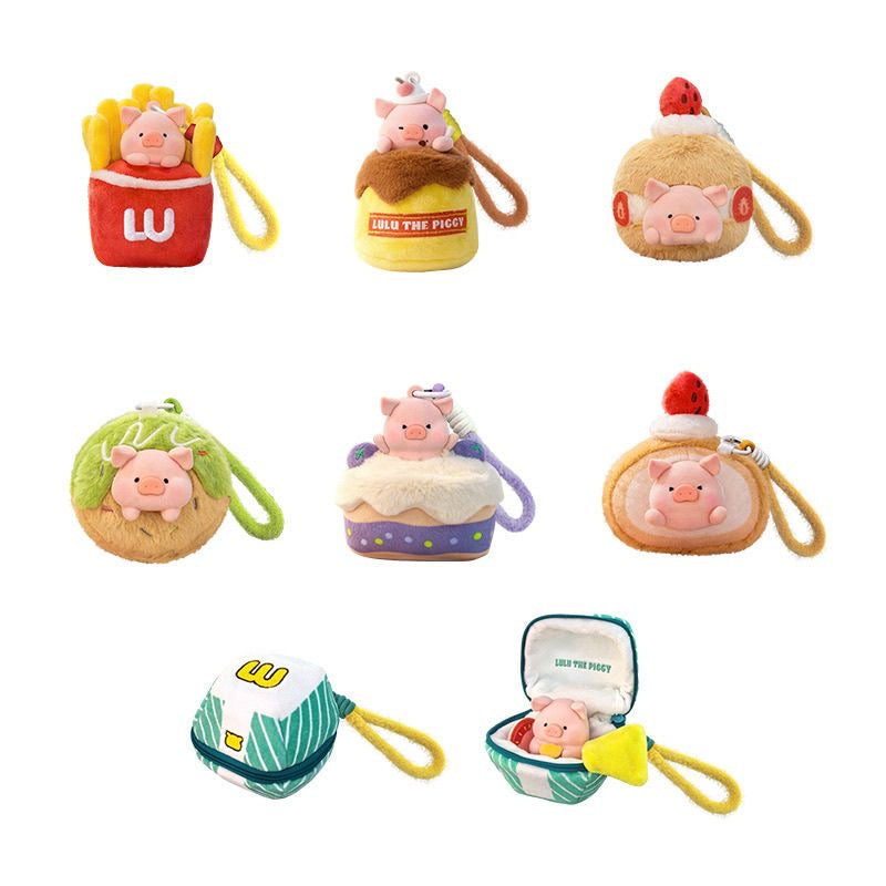 TOYZEROPLUS Lulu the Piggy "Weight Loss Stumbling Block" Series Scented Plush Pendant Blind Box – 6 Regular + 1 Hidden Edition Collectible Keychain Figures