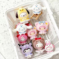 MINISO Sanrio "Little Cloak" Flocked Face-Changing Pendant Blind Box – 8 Regular Designs Collectible Keychain Figures