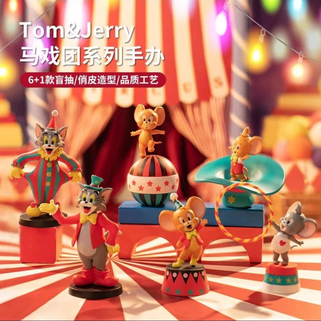 MINISO Tom and Jerry Circus Series Blind Box – 6 Regular + 1 Hidden Edition Collectible Figures