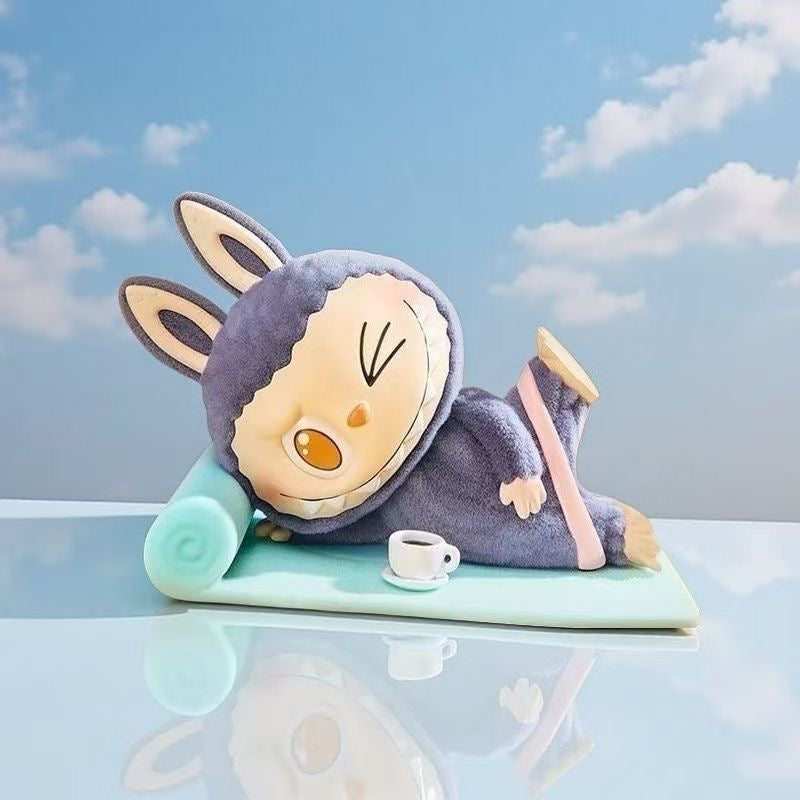 POP MART THE MONSTERS LABUBU Lazy Yoga Series Blind Box – 10 Regular + 1 Hidden Edition Collectible Figures