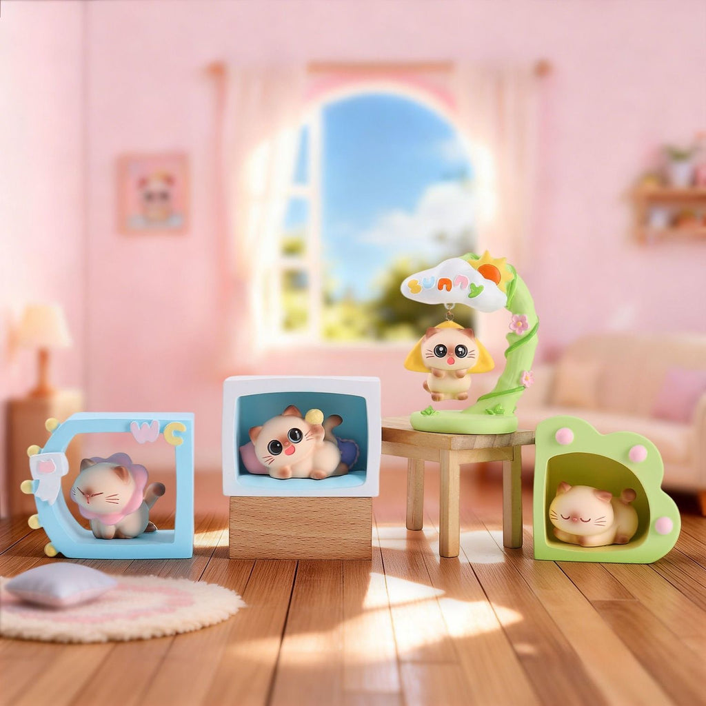 MEOWMEOWWORLD "My Meow Meow World" Series Blind Box – 6 Regular + 1 Hidden Edition Collectible Figures