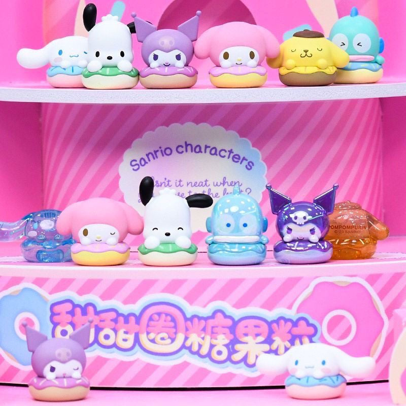 Sanrio Donut Series Blind Bag – Collectible Mini Figures (One blind bag-6 pieces)