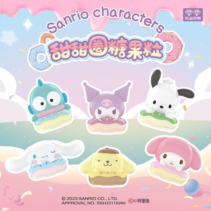 Sanrio Donut Series Blind Bag – Collectible Mini Figures (One blind bag-6 pieces)