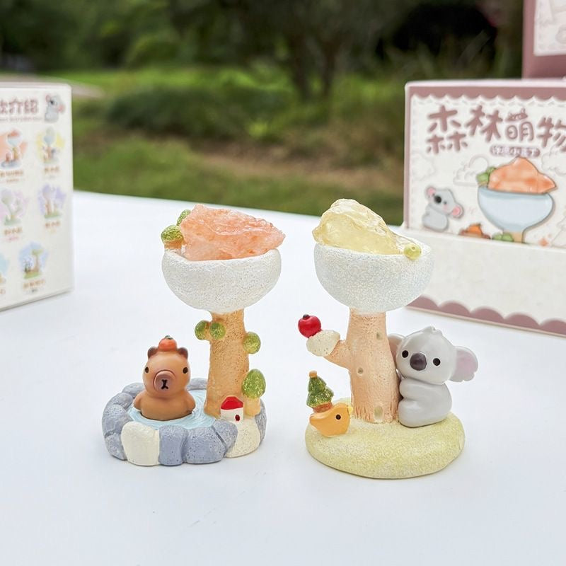 Forest Cute Things Wish Pebble Blind Box – 8 Regular + 1 Hidden Edition Collectible Crystal Figures