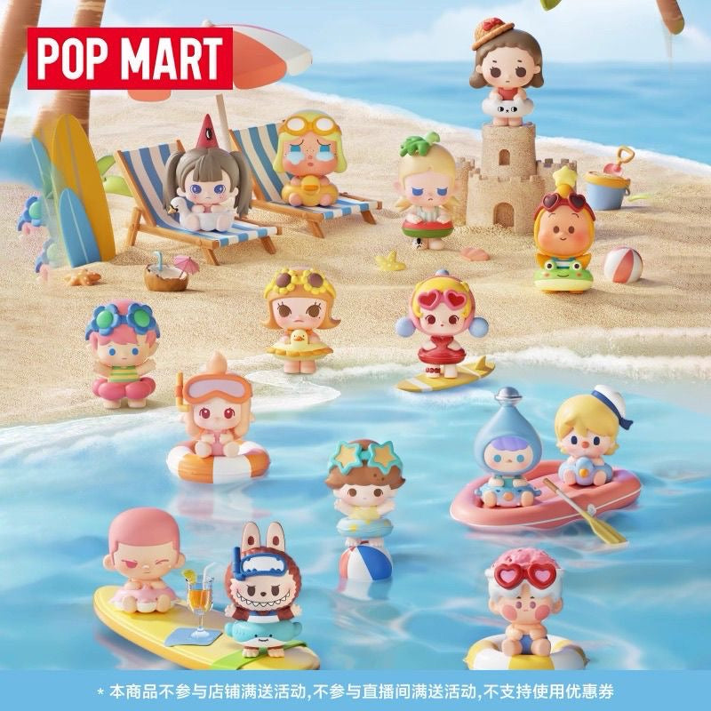 POP MART POP BEAN Island Vacation Series Blind Box – 15 Regular + 1 Hidden Edition Collectible Figures