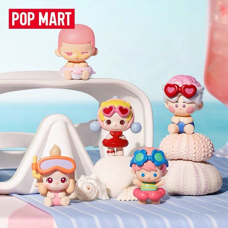 POP MART POP BEAN Island Vacation Series Blind Box – 15 Regular + 1 Hidden Edition Collectible Figures