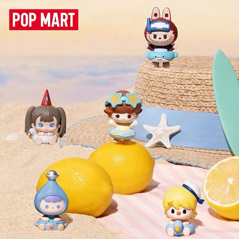 POP MART POP BEAN Island Vacation Series Blind Box – 15 Regular + 1 Hidden Edition Collectible Figures