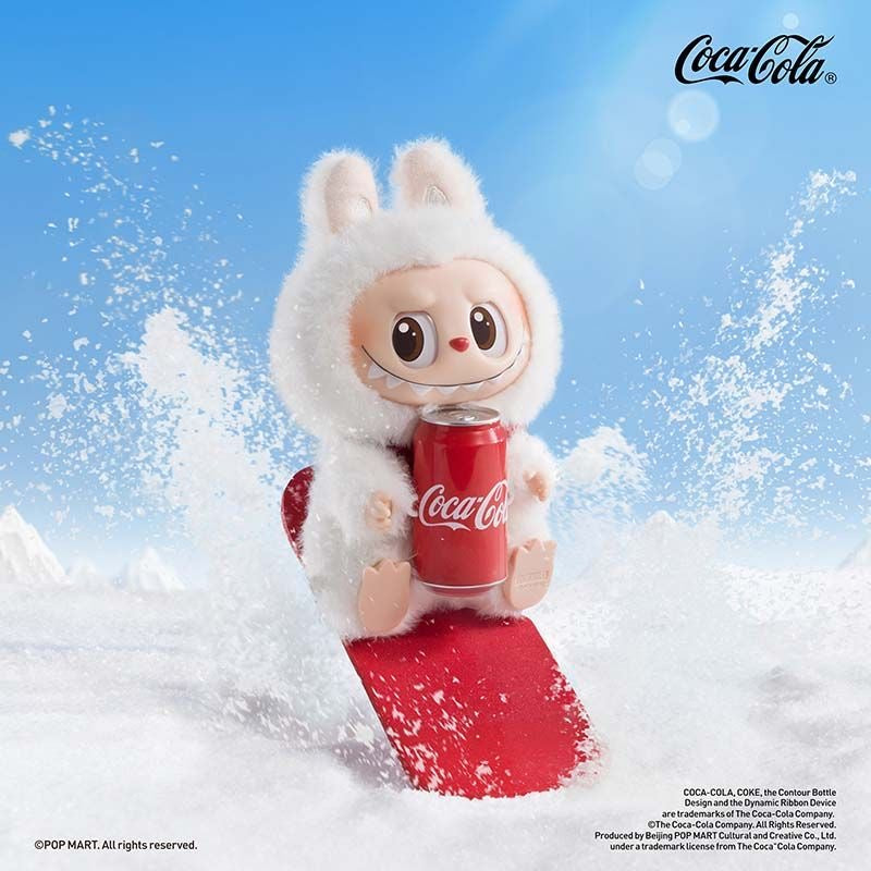 POP MART THE MONSTERS COCA-COLA SERIES Vinyl Face Plush Pendant Blind Box – 2 Regular + 1 Hidden Edition Collectible Keychain Figures