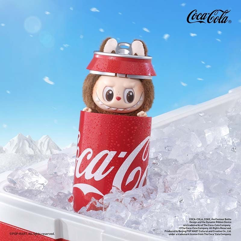 POP MART THE MONSTERS COCA-COLA SERIES Vinyl Face Plush Pendant Blind Box – 2 Regular + 1 Hidden Edition Collectible Keychain Figures