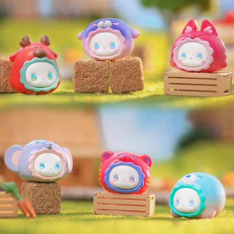 LUCKY EMMA Rua Rua Zoo Mini Bean Series Blind Box – 12 Regular Designs
