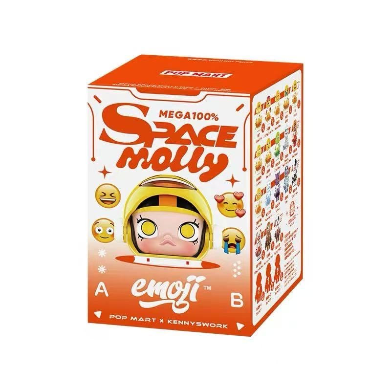 POP MART MEGA SPACE MOLLY 100% × emoji™ Series Blind Box – 18 Regular + 3 Hidden Edition Collectible Figures