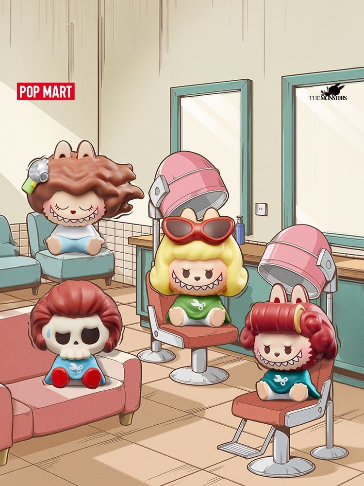 POP MART THE MONSTERS Hair Salon Series POP BEAN Blind Box – 15 Regular + 1 Hidden Edition Collectible Mini Figures