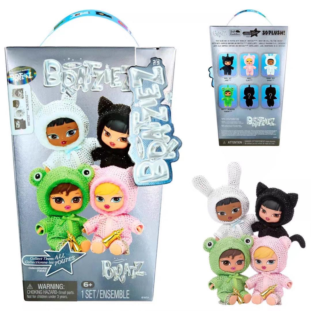 Bratziez MGA Glitter Babyz Series 2 Plush Keychain Blind Box – Collectible Plush Keychain Figures