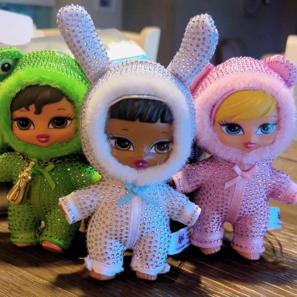 Bratziez MGA Glitter Babyz Series 2 Plush Keychain Blind Box – Collectible Plush Keychain Figures