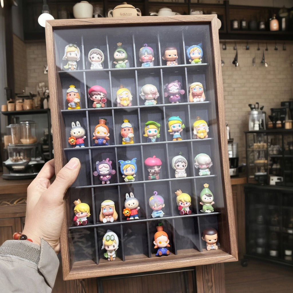 Glass Display Stand / Showcase for Mini Figures (Meng Li / POP BEAN) – Dustproof Storage Box