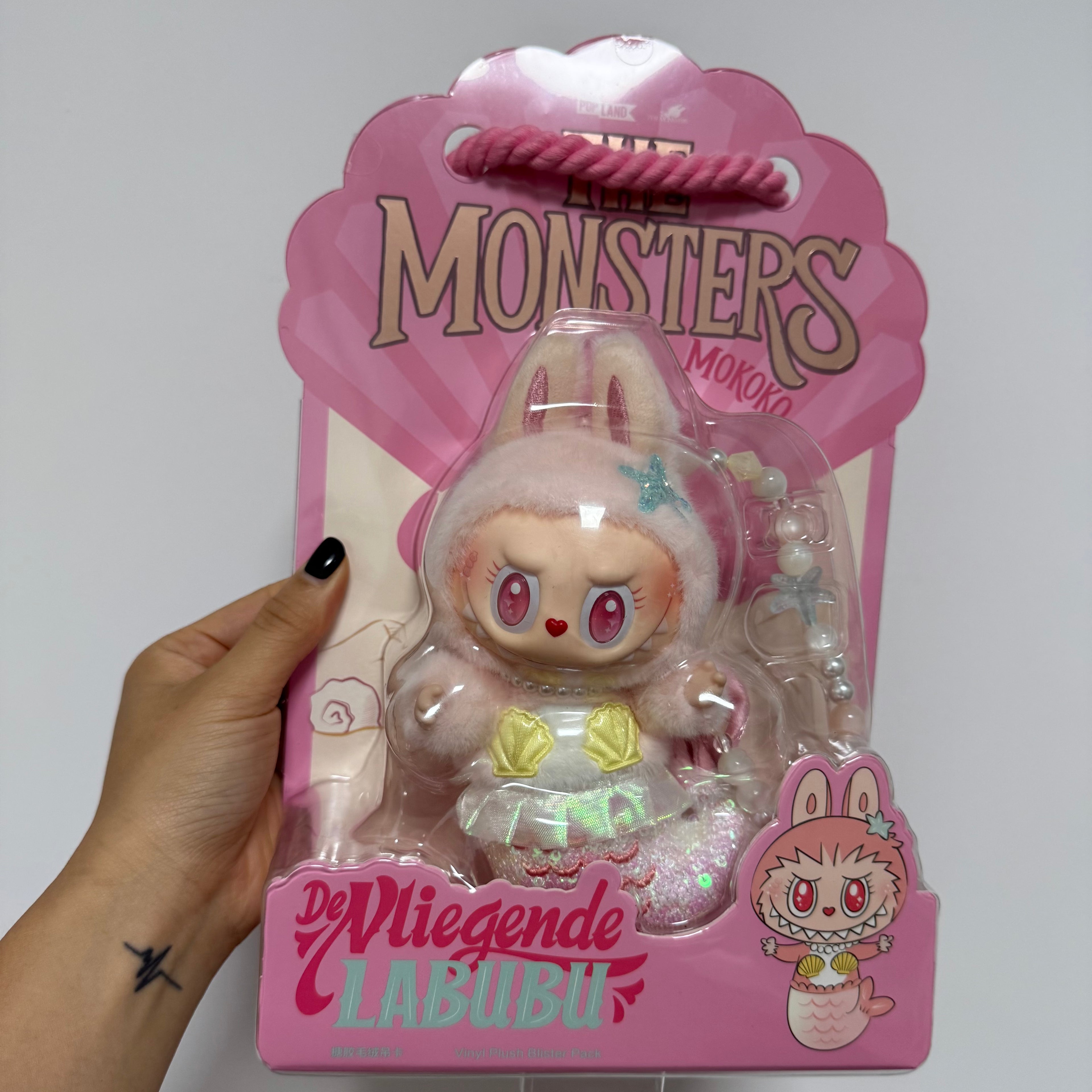 POP MART THE MONSTERS Flying LABUBU Series MOKOKO Mermaid Vinyl Plush Hanging Card