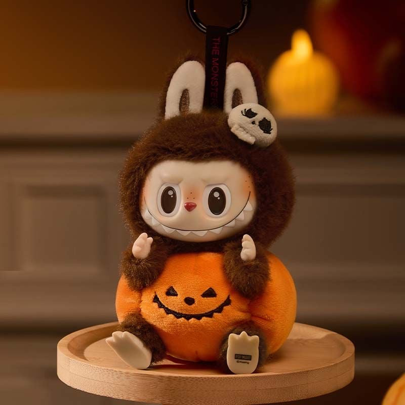 POP MART THE MONSTERS Carnival Series – LABUBU Sitting Pumpkin Vinyl Plush Pendant (Halloween Limited Edition)