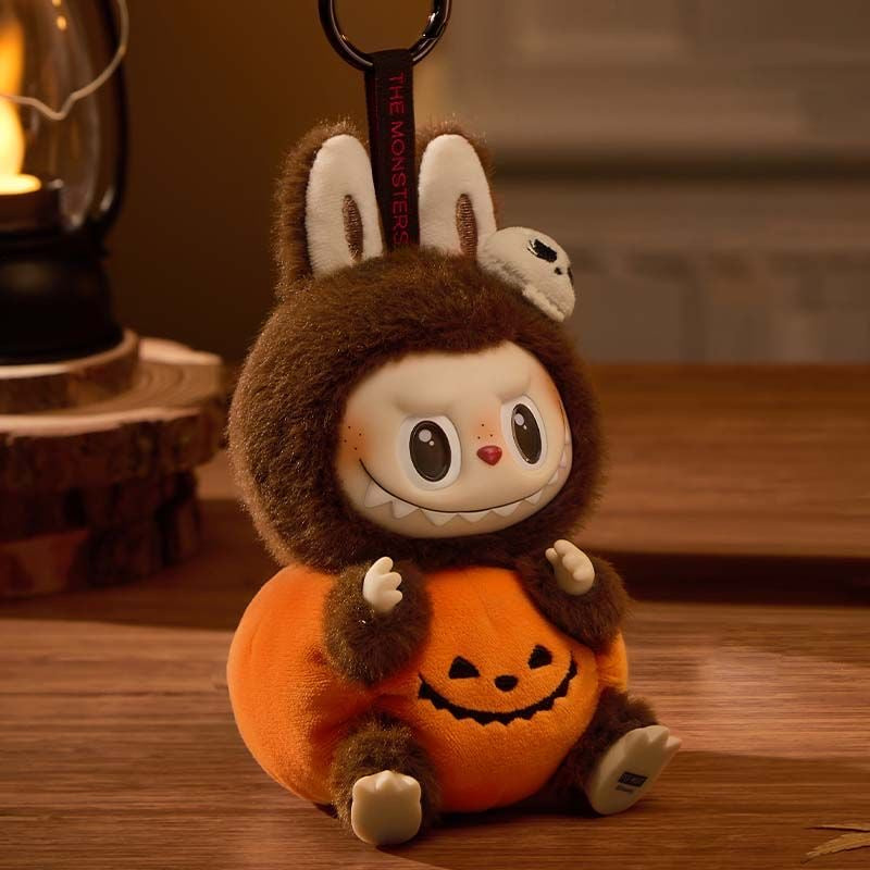 POP MART THE MONSTERS Carnival Series – LABUBU Sitting Pumpkin Vinyl Plush Pendant (Halloween Limited Edition)