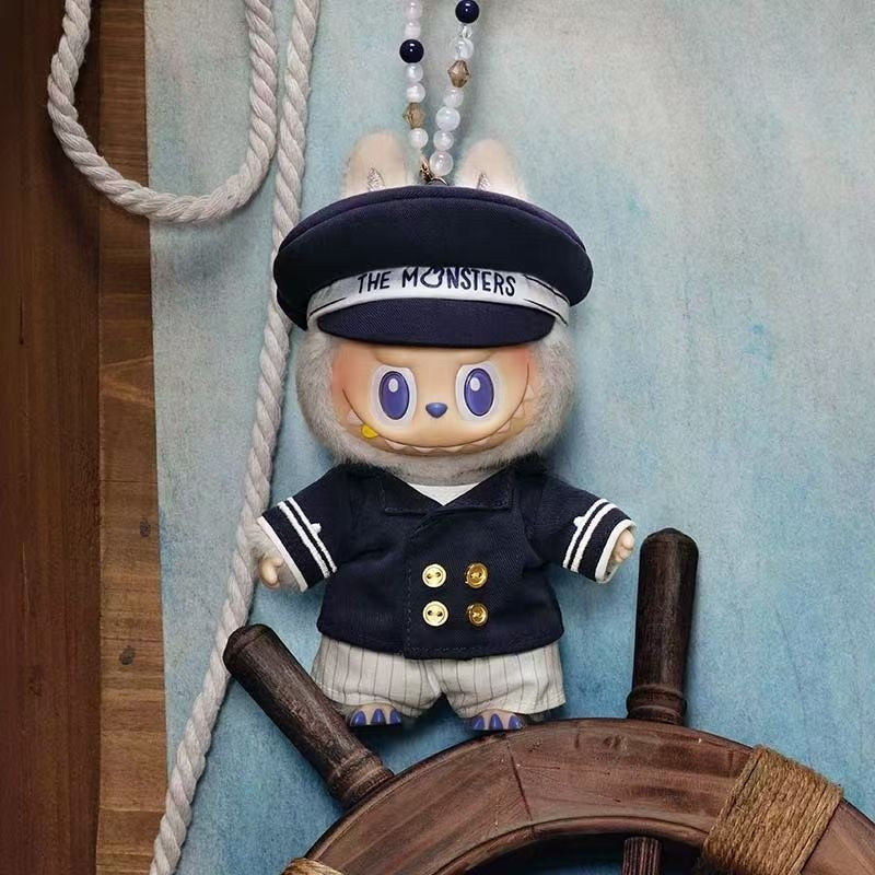 POP MART THE MONSTERS Flying LABUBU Series – LABUBU Captain Vinyl Plush Hanging Card