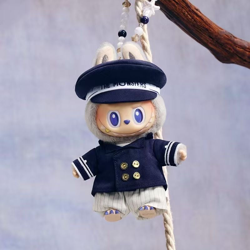 POP MART THE MONSTERS Flying LABUBU Series – LABUBU Captain Vinyl Plush Hanging Card
