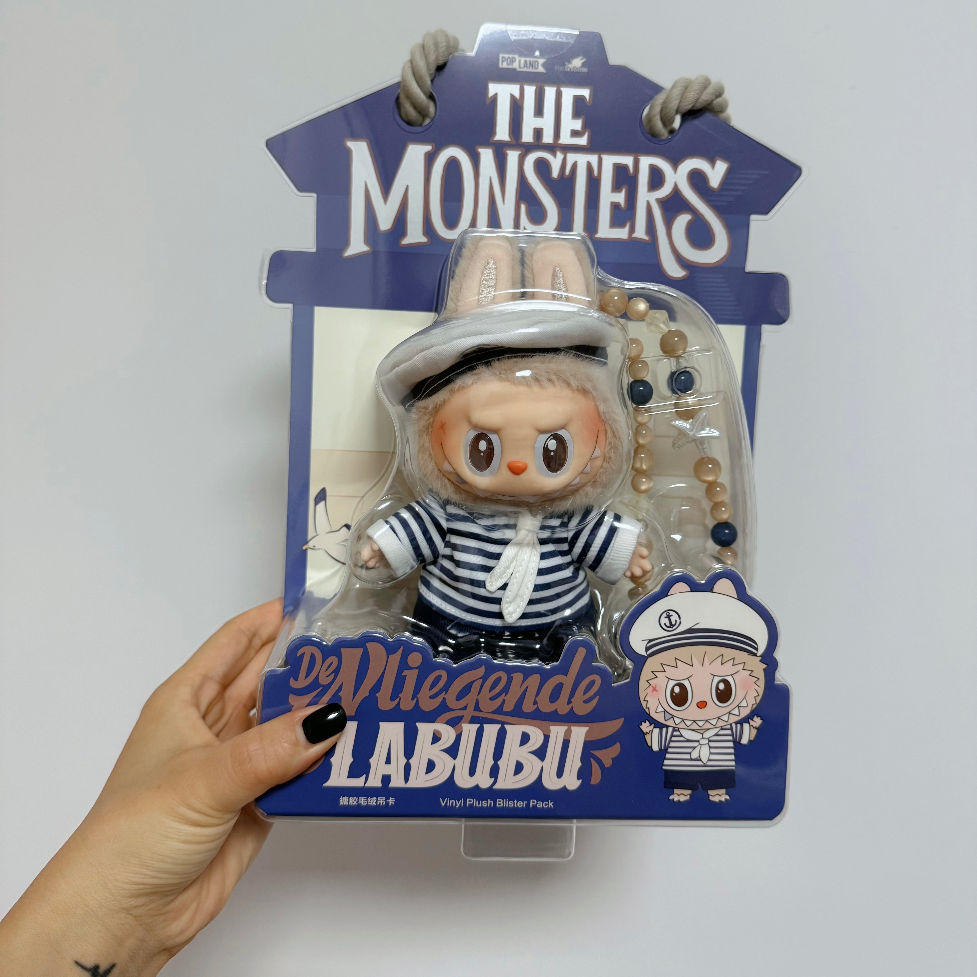 POP MART THE MONSTERS Flying LABUBU Series – LABUBU Sailor Vinyl Plush Hanging Card