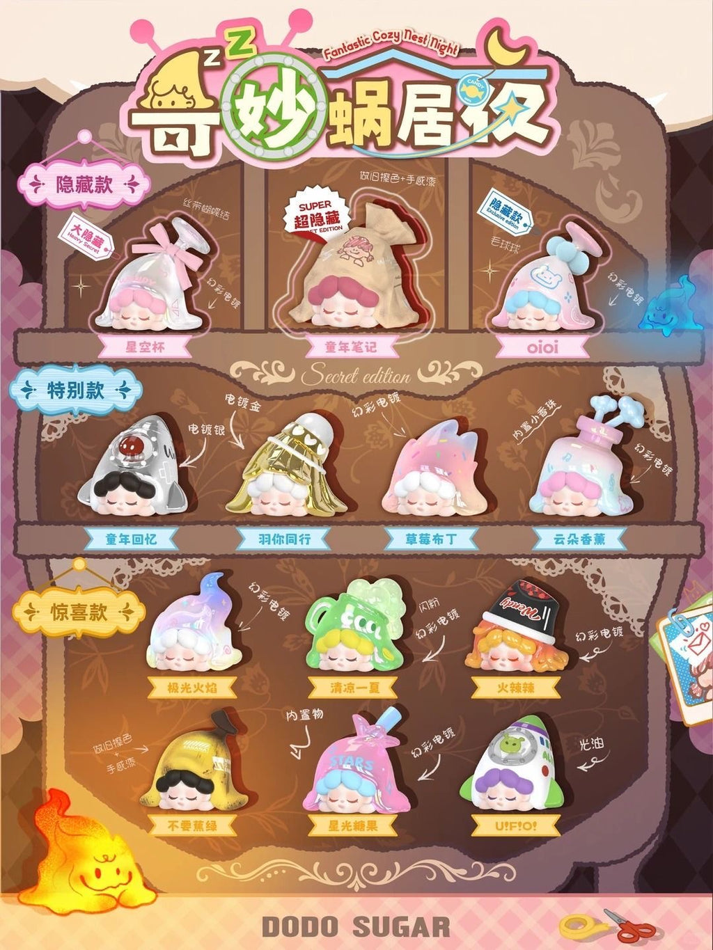 DODO SUGAR Wendy "Fantastic Cozy Nest Night" Series Mini Blind Bag