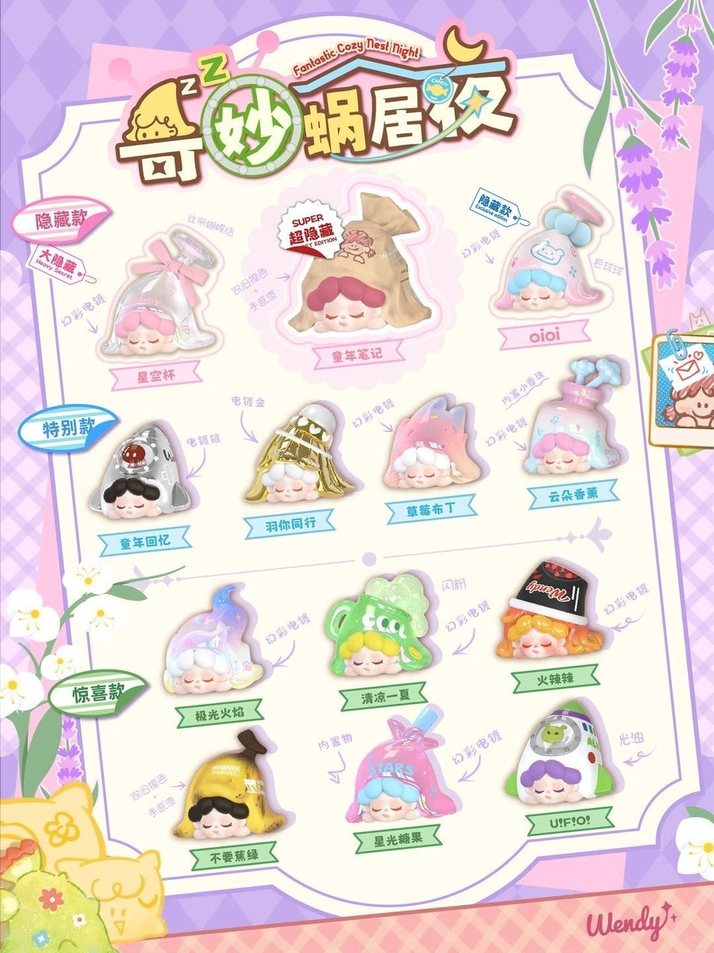 DODO SUGAR Wendy "Fantastic Cozy Nest Night" Series Mini Blind Bag