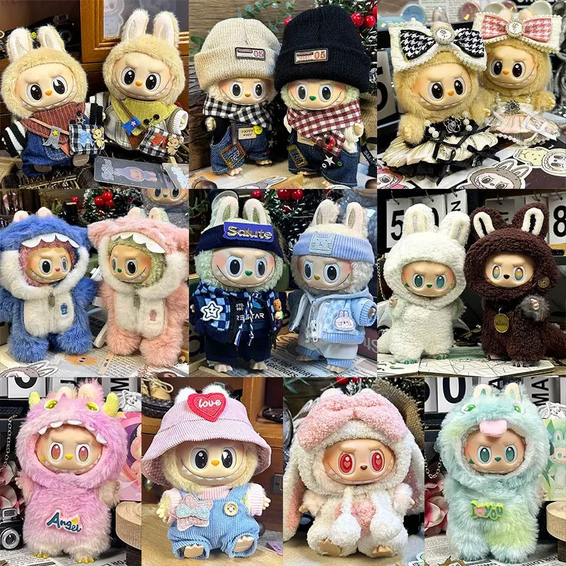 Labubu Doll Clothes Set – 17cm Vinyl Plush Outfit / Accessories For V1  V2 V3 ( Buy 5 get 1 Free)